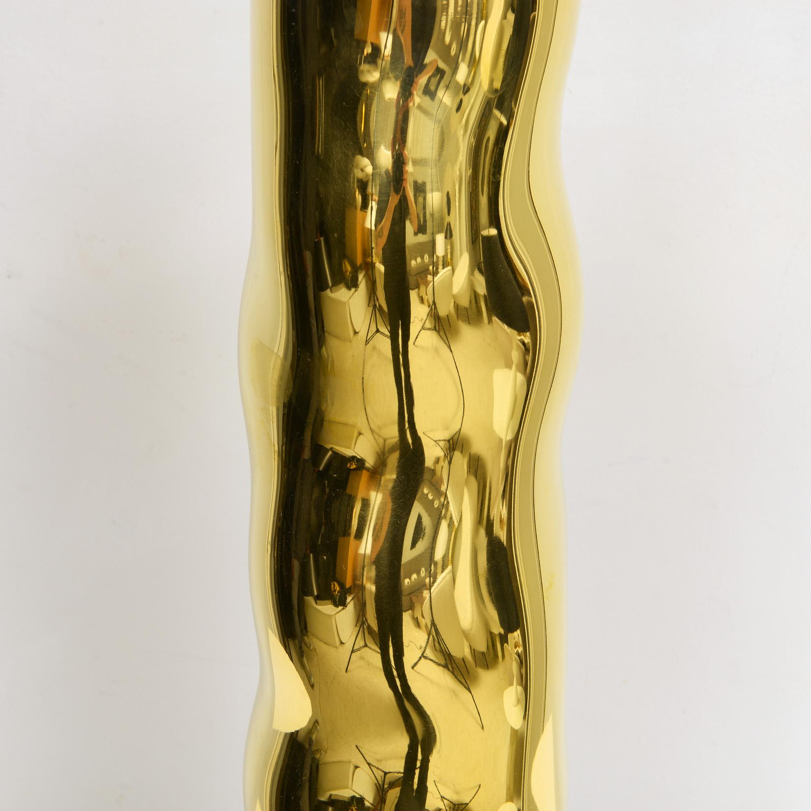 Francese Lampada da tavolo scultorea in ottone francese Bespoke Totem in vendita
