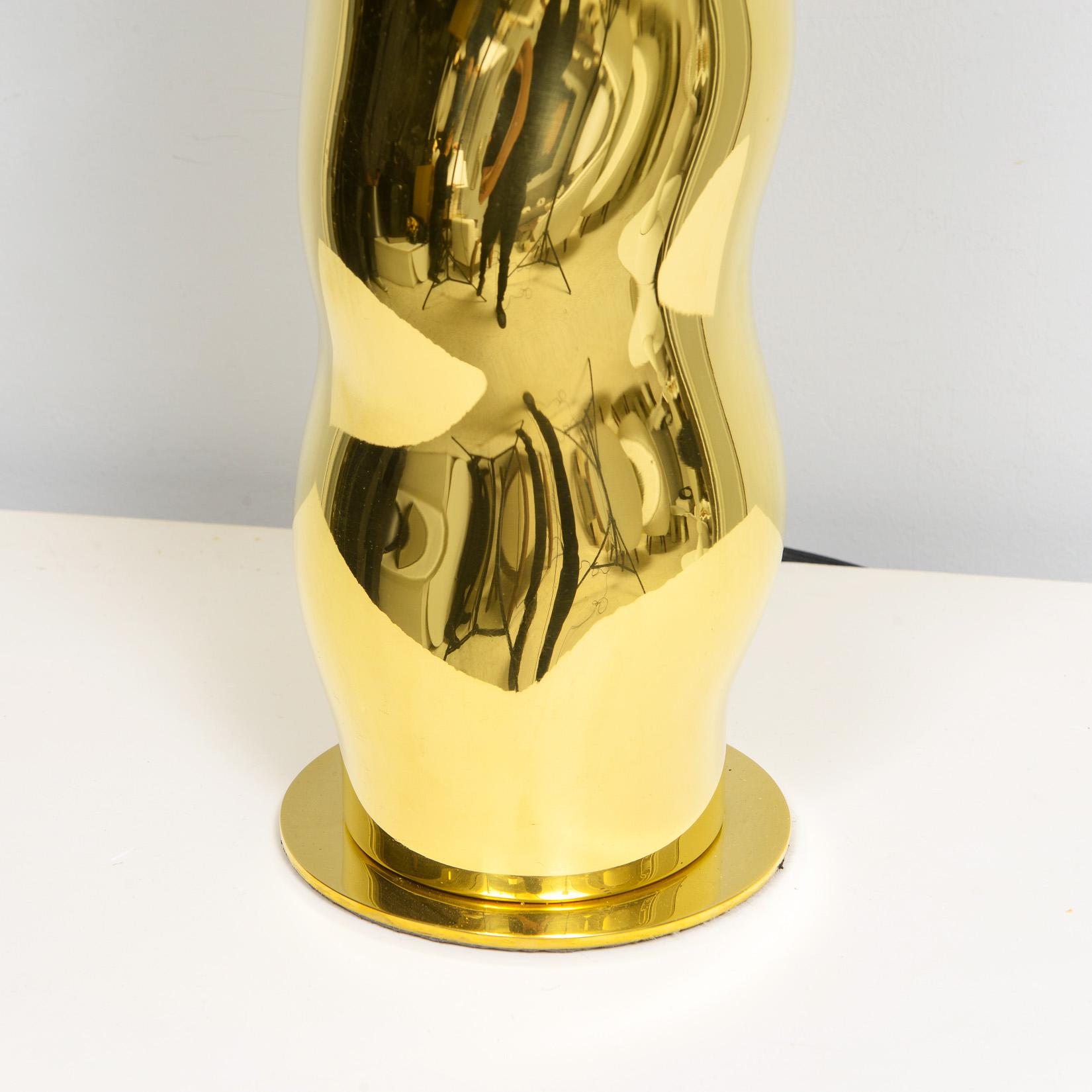 Lampada da tavolo scultorea in ottone francese Bespoke Totem in vendita 2