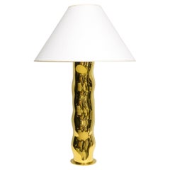 French Bespoke Sculptural Brass Totem Table Lamp