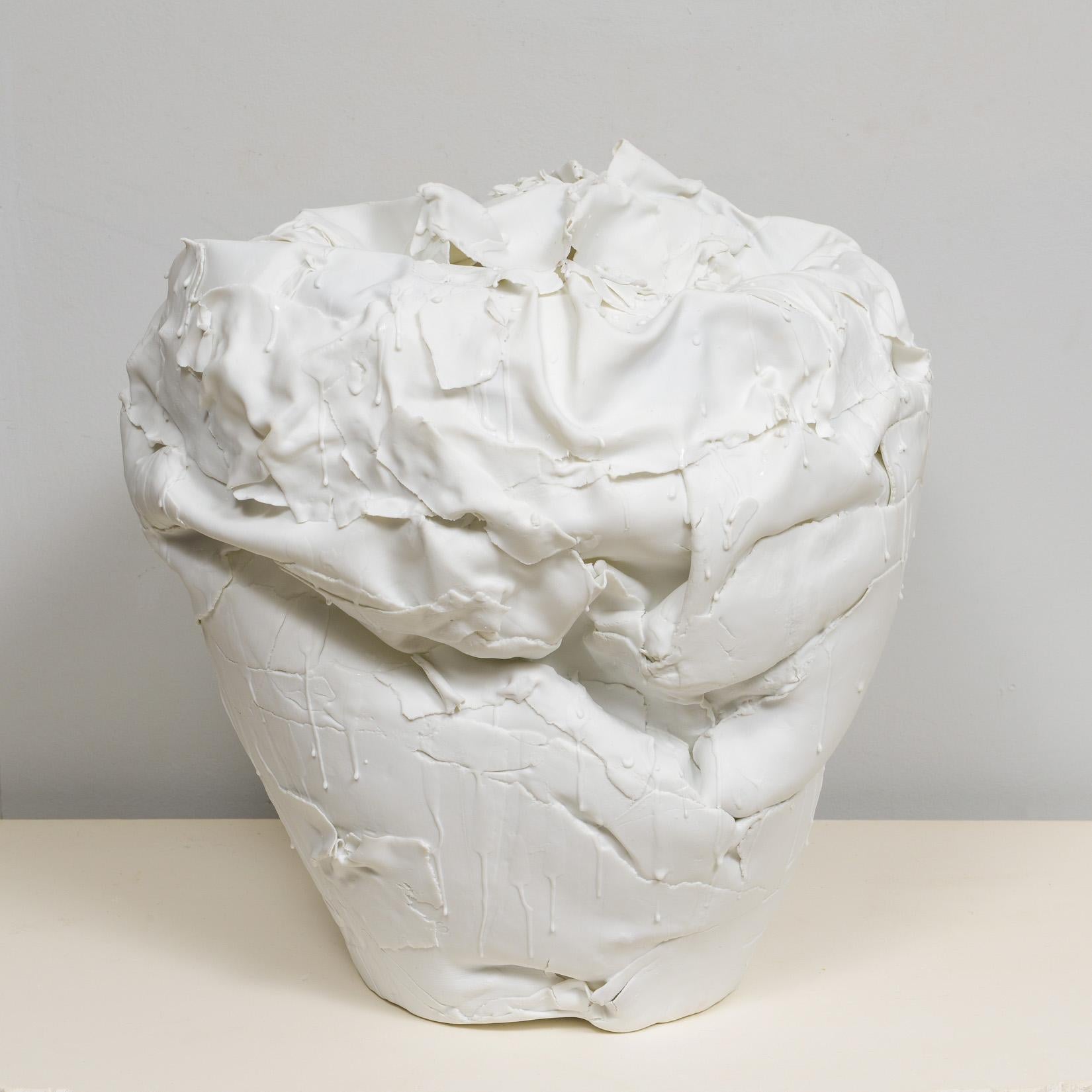 Bespoke Sculptural Vase by French Ceramicist Dora Stanczel For Sale 4