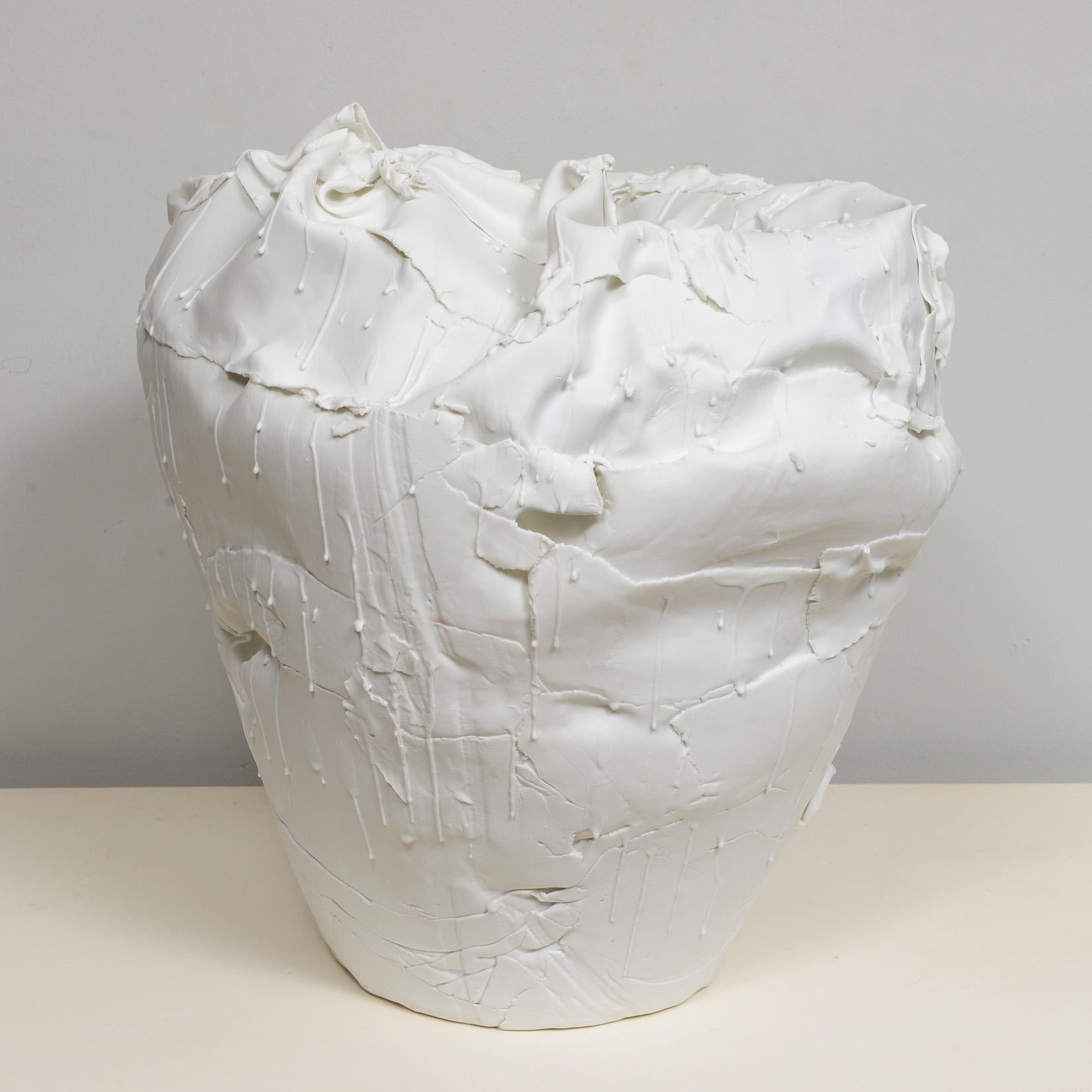 Bespoke Sculptural Vase by French Ceramicist Dora Stanczel For Sale 5