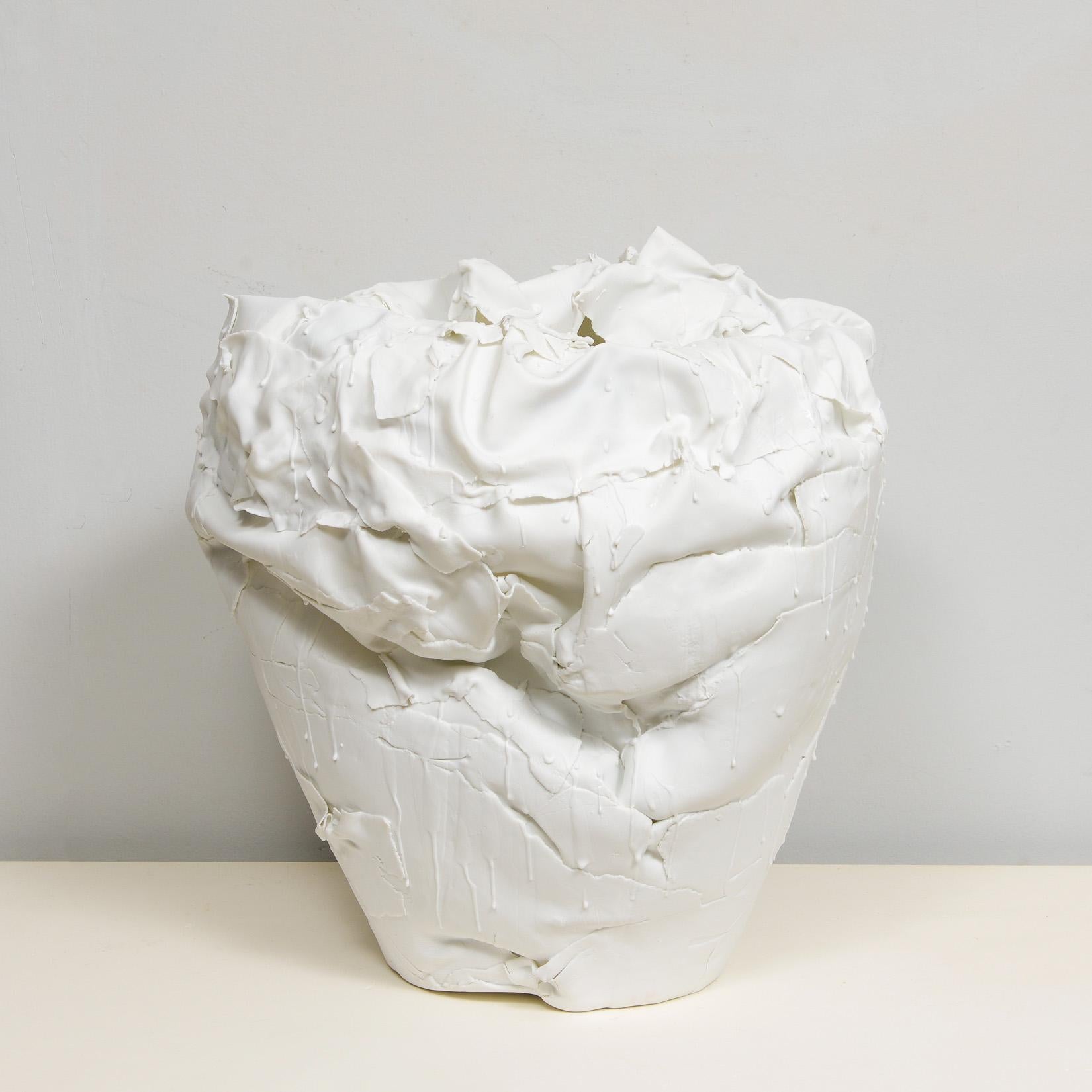 French Bespoke Sculptural Porcelain Vase handcrafted by renowned ceramicist Dora Stanczel.
NOTE: We highly recommend our ceramic items be crated while in transport.

The 