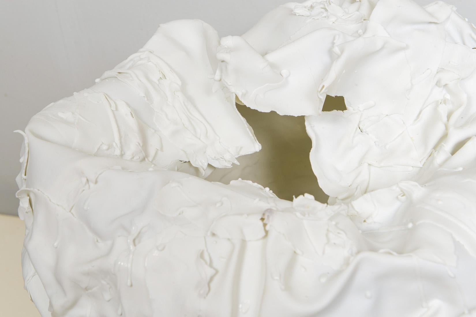 Bespoke Sculptural Vase by French Ceramicist Dora Stanczel For Sale 1
