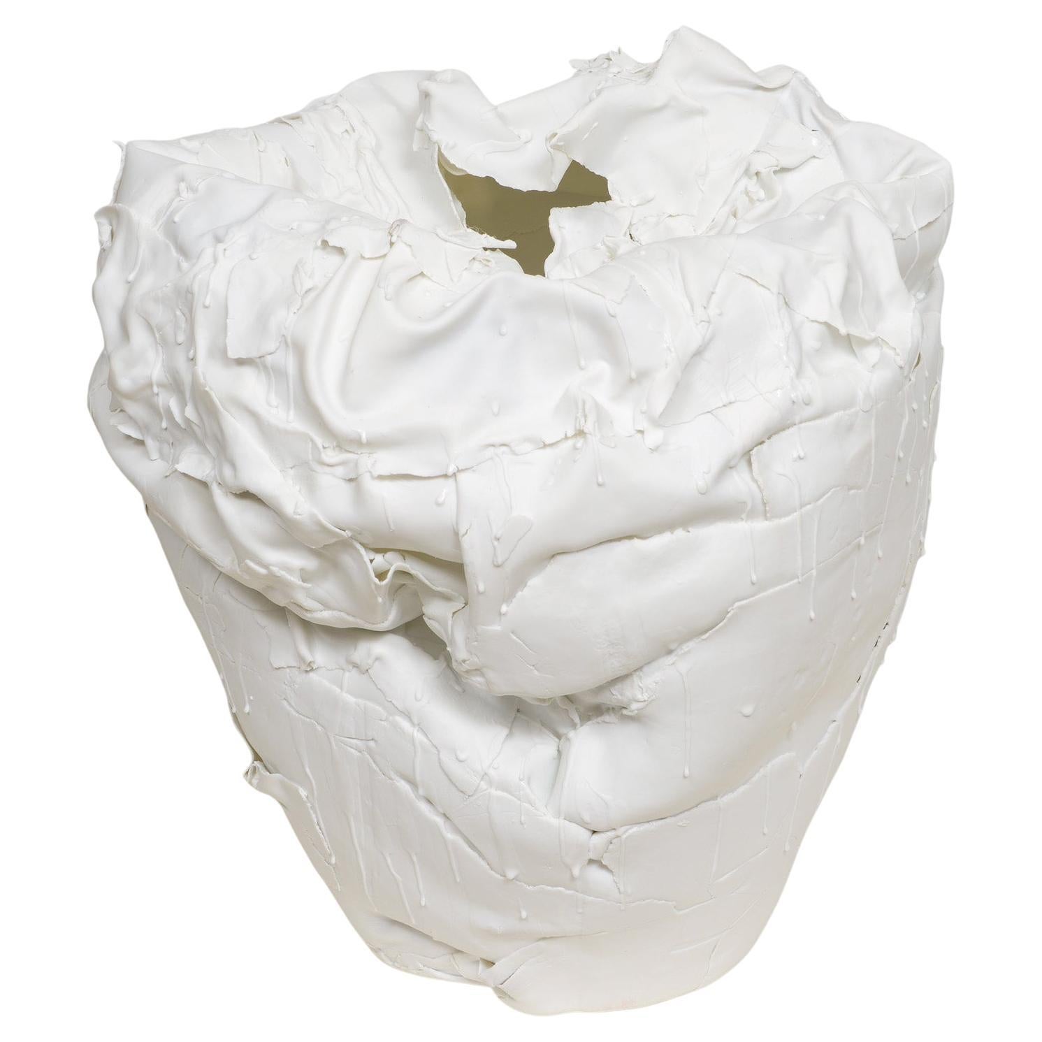 Bespoke Sculptural Vase by French Ceramicist Dora Stanczel For Sale
