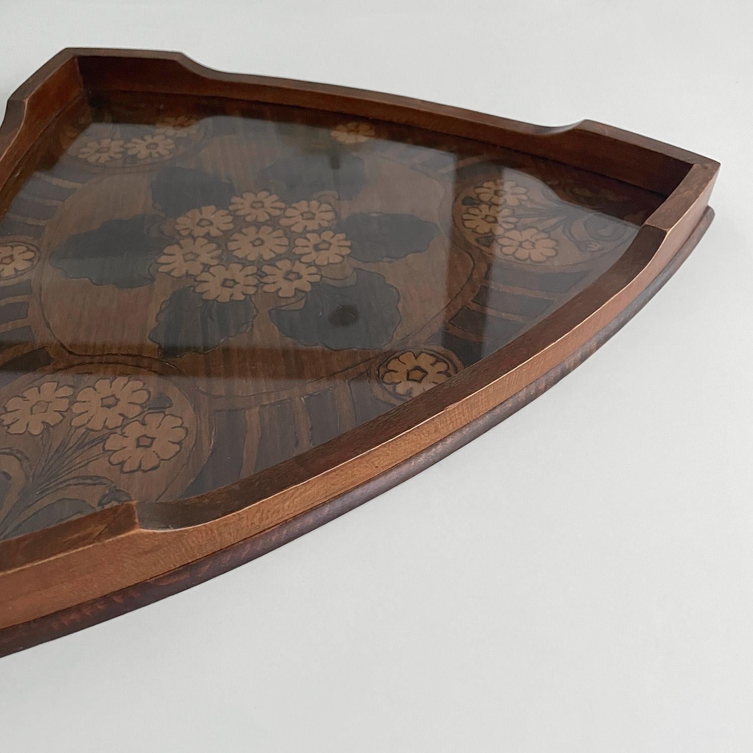 French Beveled Oak Antique Tray  For Sale 3