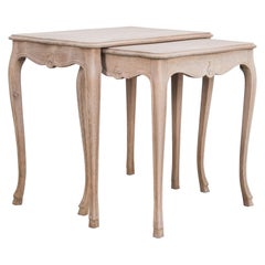 French "Biche" Oak Nesting Tables, a Pair