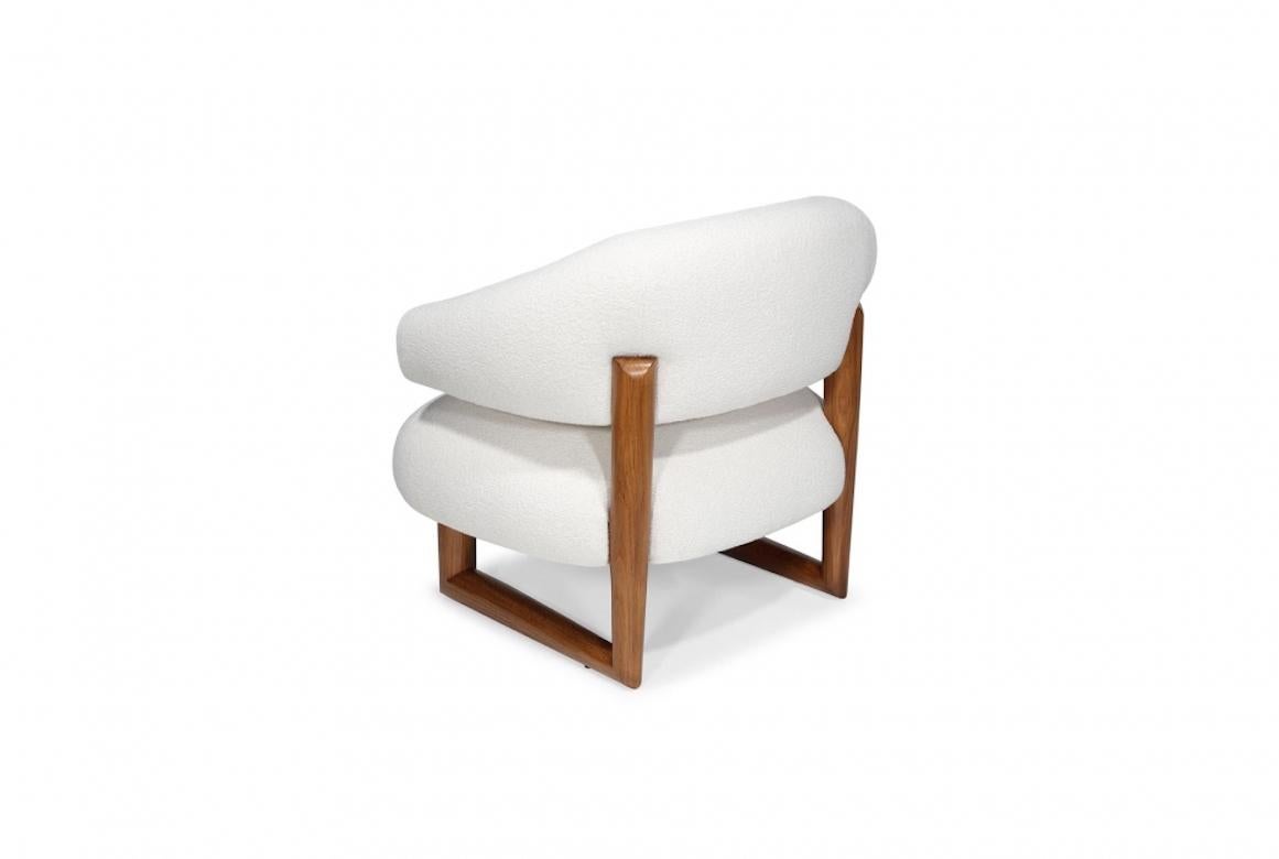 Wood French Bignon Contemporary Armchair, 21st Century For Sale