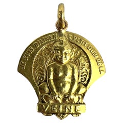 French Biliken Elf 18K Yellow Gold Good Luck Protection Charm Pendant