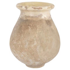 French Biot Jar with Soft Yellow Glazed Rim