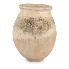 French Biot Jar with Yellow Glazed Rim