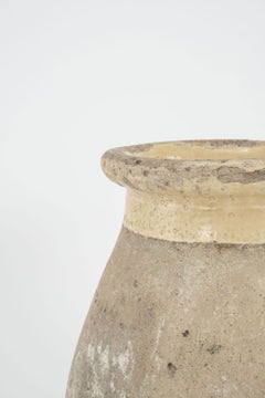 Pot à biot français avec bord émaillé jaune