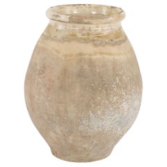 Used French Biot Jar with Yellow Glazed Rim