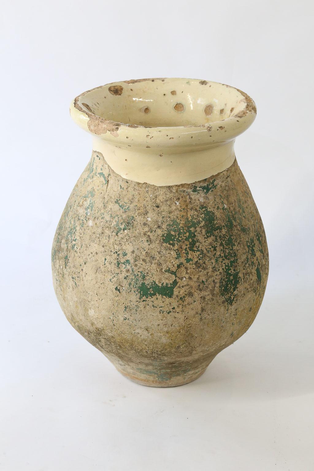Pottery French Biot Pot, Olive Jar