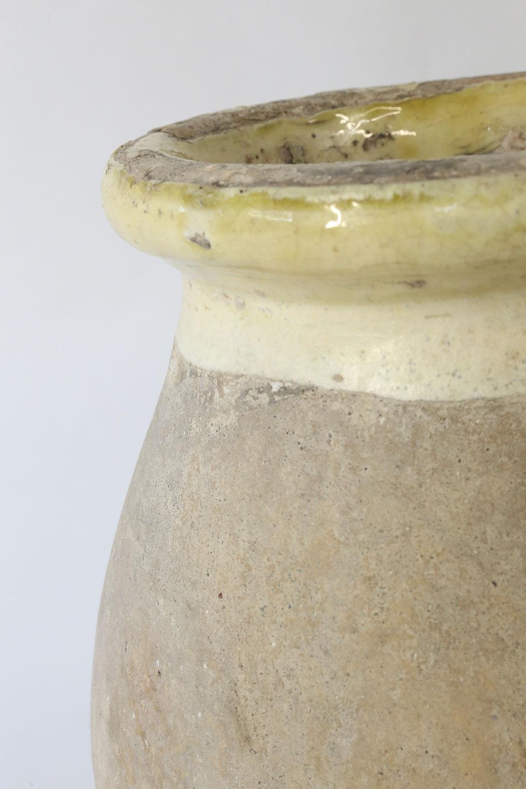 Earthenware French Biot Pot, Olive Jar