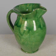 French Biot Pottery Pitcher & Cruet Set