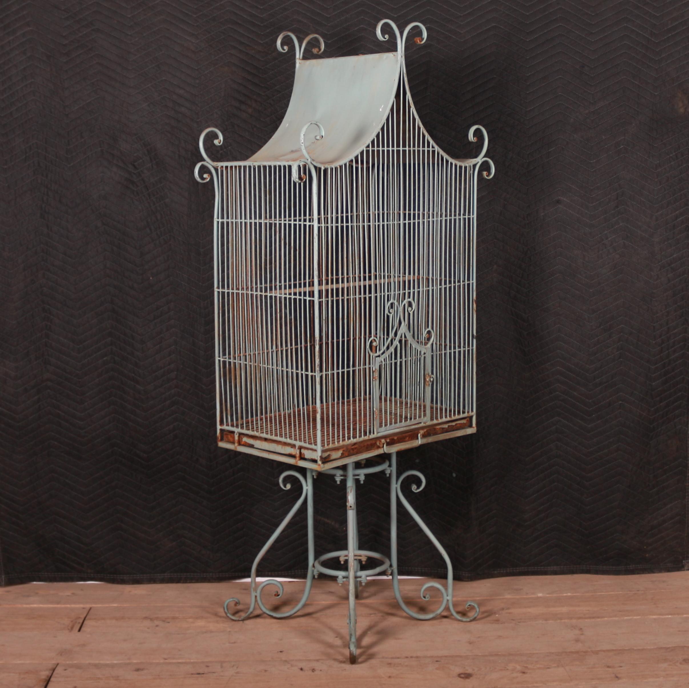Interesting early 20th C French bird cage on stand. 1930.

Reference: 7438

Dimensions
29 inches (74 cms) Wide
20.5 inches (52 cms) Deep
64 inches (163 cms) High.
