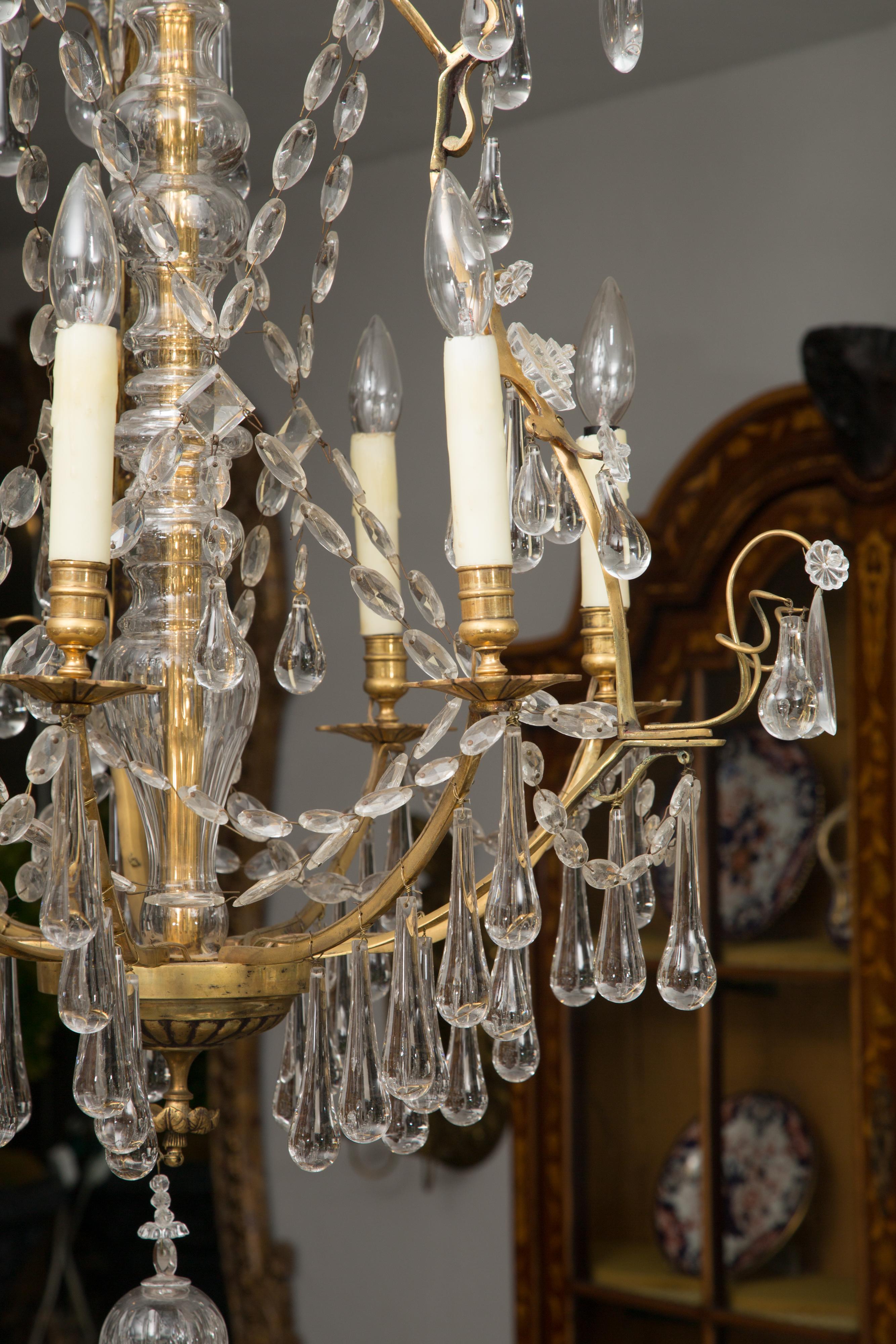 French Birdcage Chandelier with Crystal Drops 2