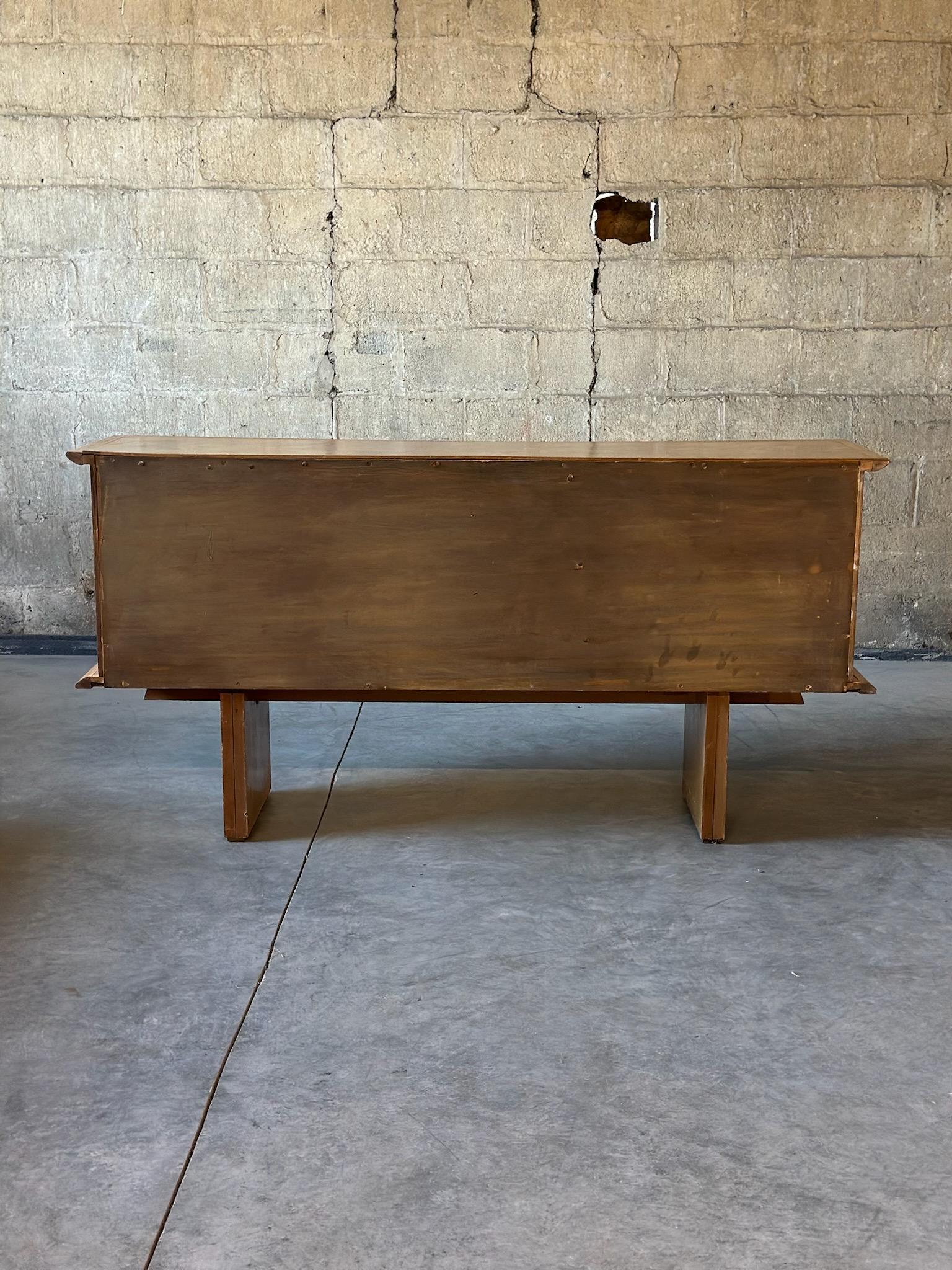French Birds Eye Maple & Chrome Sideboard 5