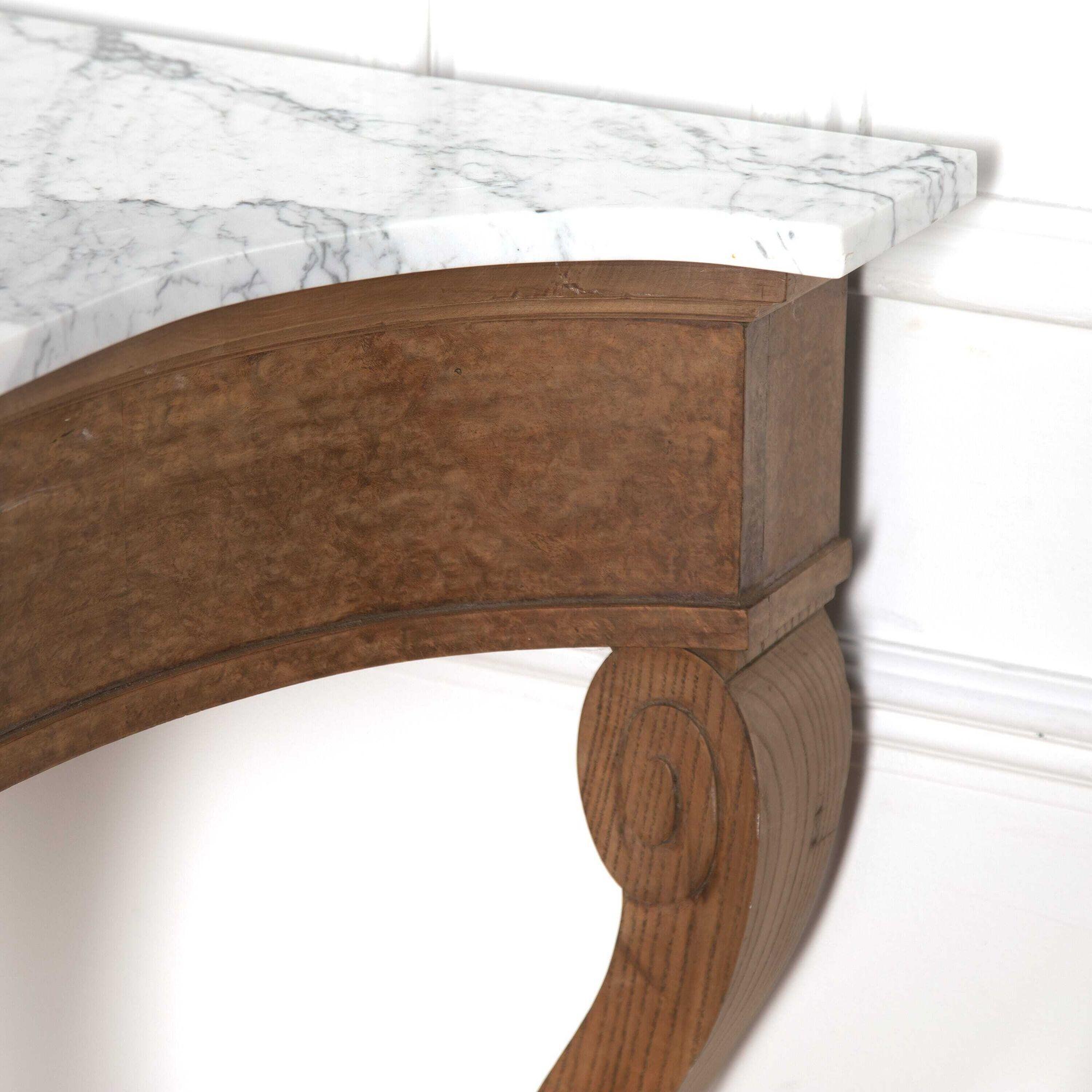 20th Century French Bird's-Eye Maple Console Table
