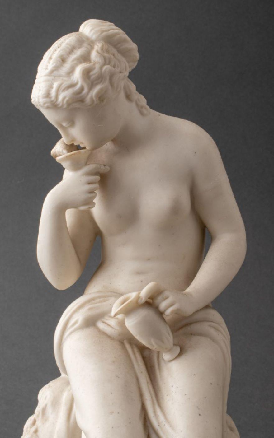 French Bisque Porcelain Figures of Maidens & Doves In Good Condition For Sale In New York, NY