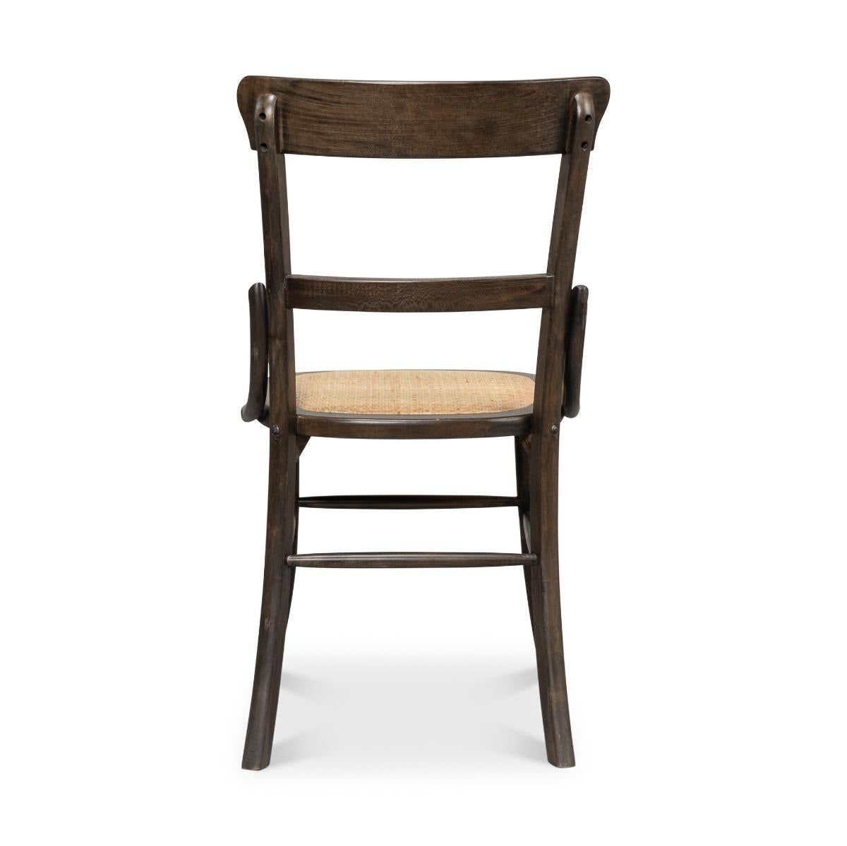 Asian French Bistro Dining Side Chair For Sale