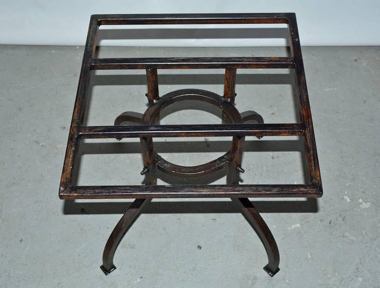 Cast French Bistro Style Iron Coffee Table For Sale