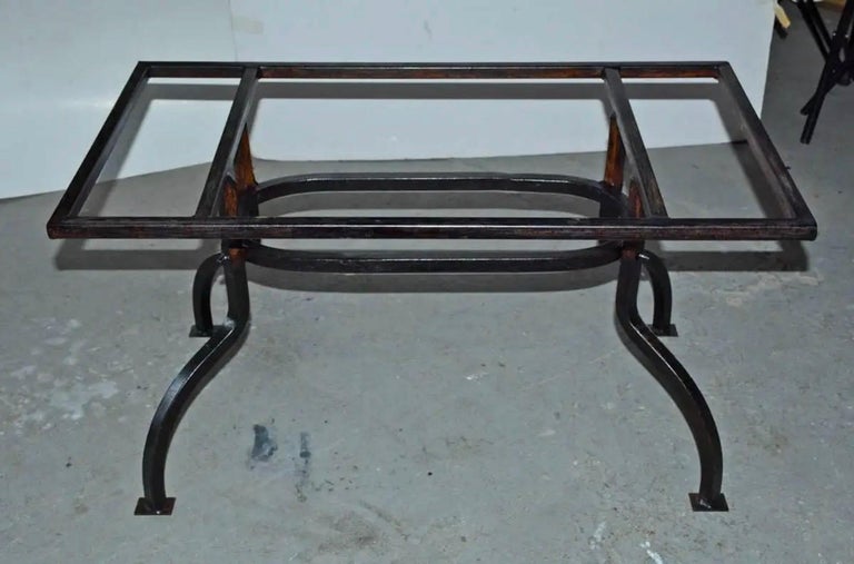 Regency French Bistro Style Iron Garden Coffee Table Base For Sale