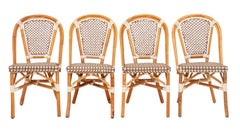 French Bistro Style Modern Bentwood Chair, Set of Four