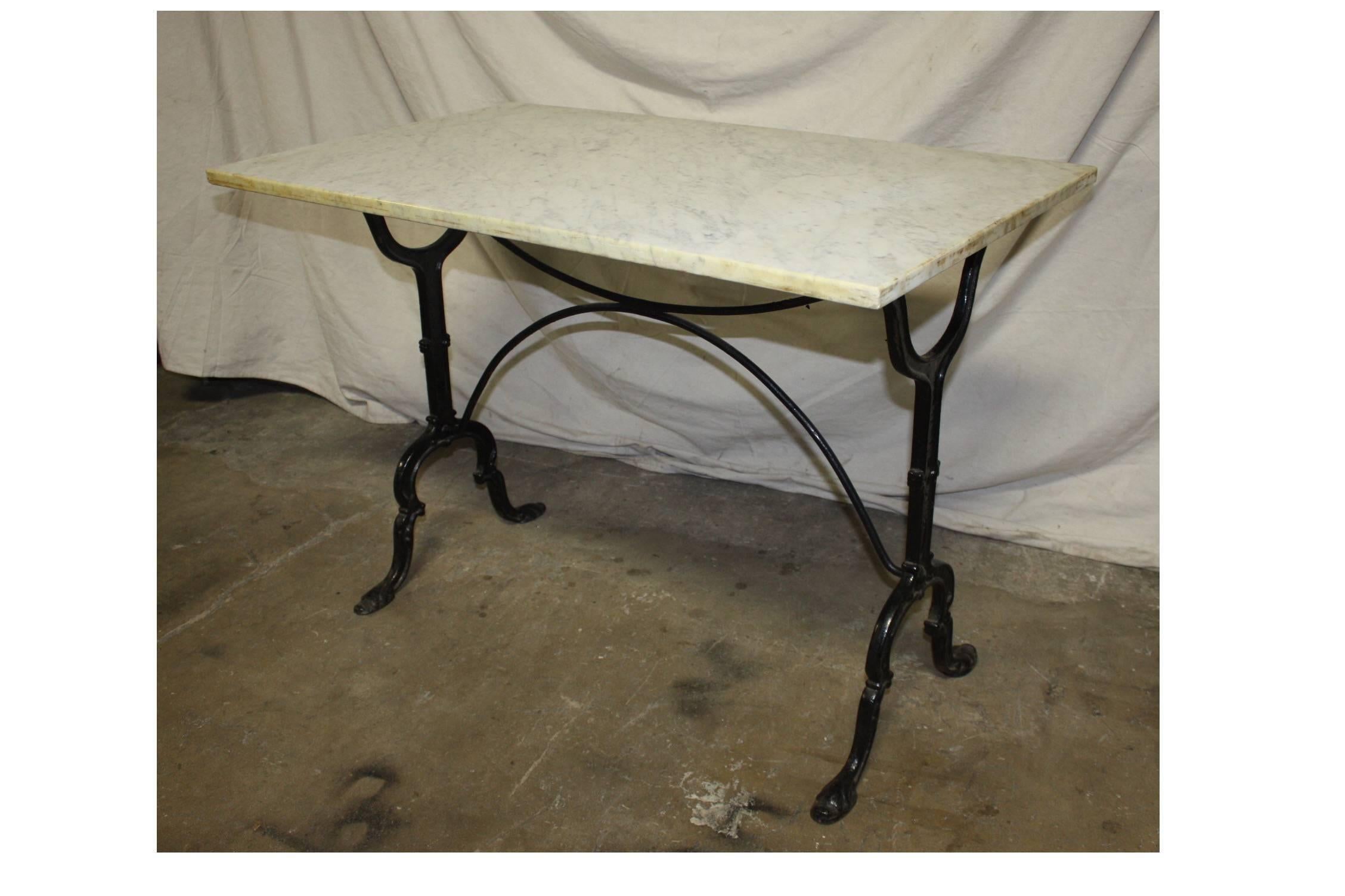 French Bistro Table In Excellent Condition In Stockbridge, GA