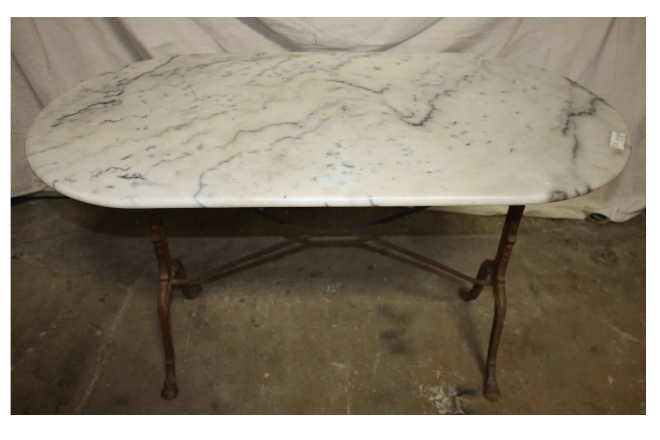 Marble French Bistro Table