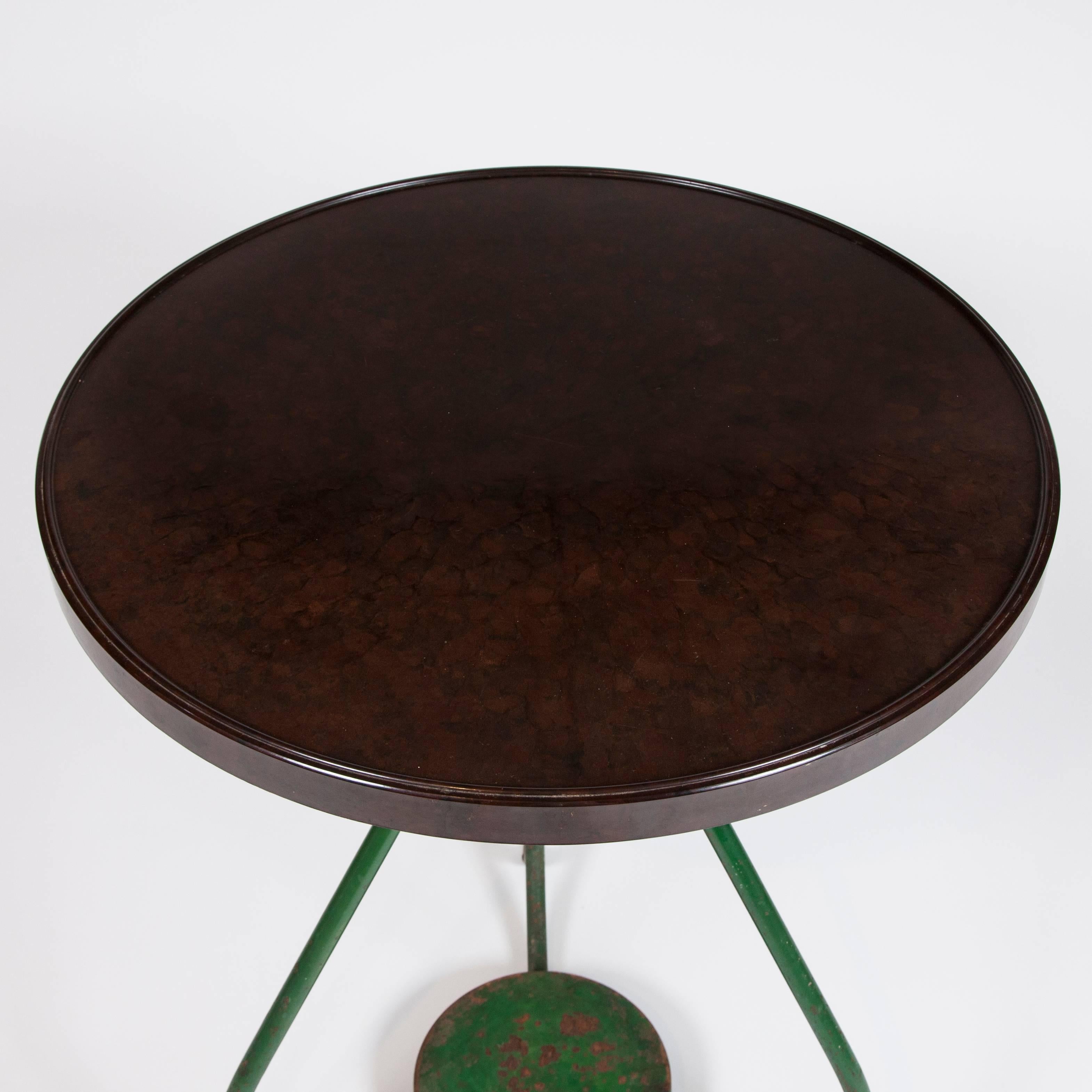 European French Bistro Table with Bakelite Top