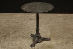 French Bistro Table with Cast Iron Base, circa 1930