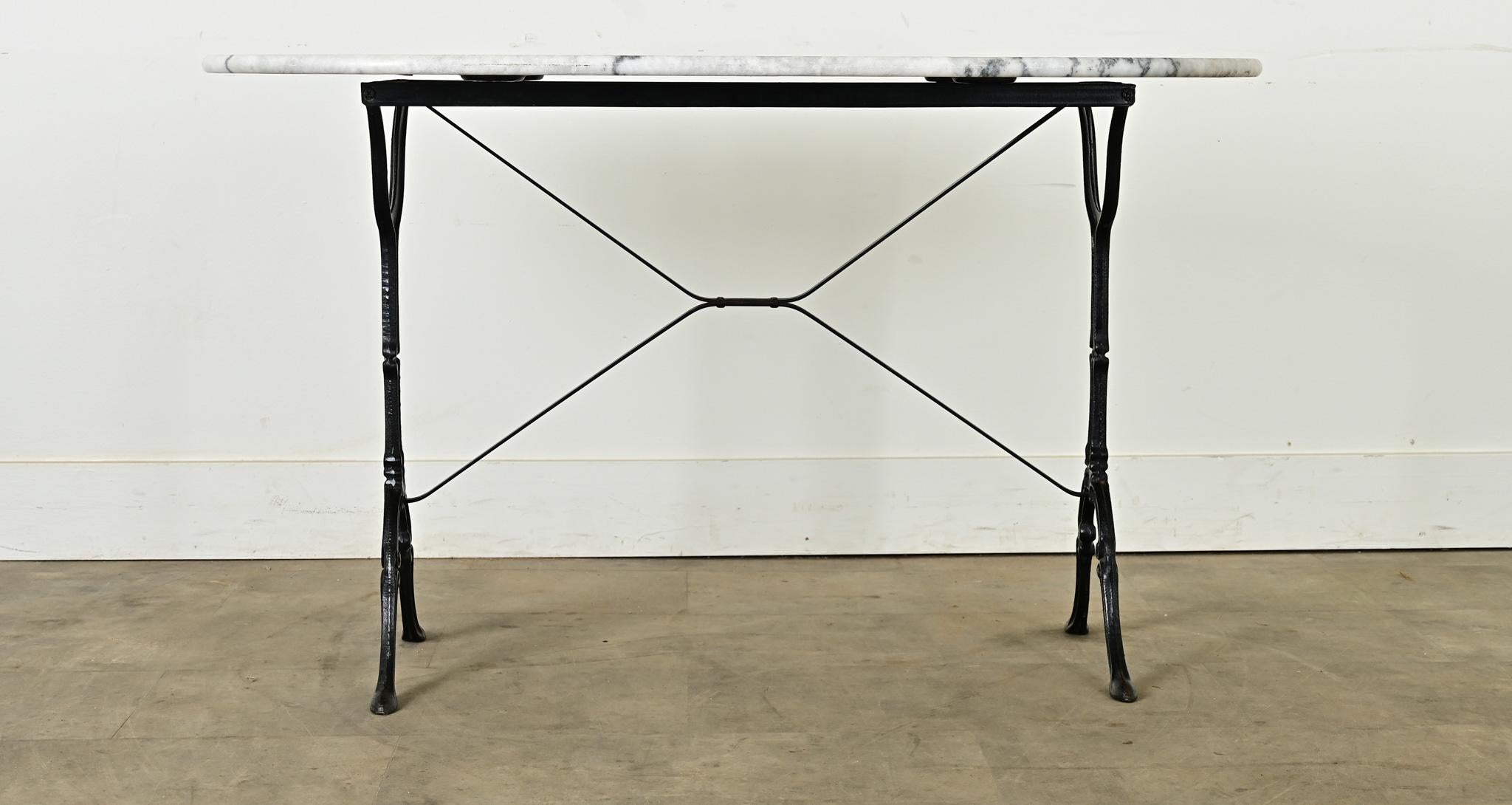 Other French Bistro Table with Oblong Marble Top