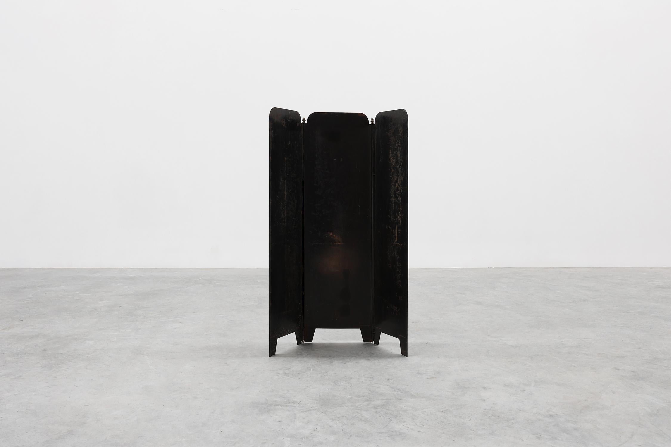 Paravento francese Art Deco nero e oro, anni '30 in vendita 4