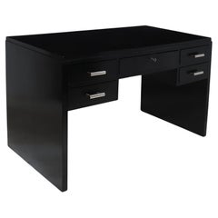 French Black Art Deco Desk French Black Art Deco Desk