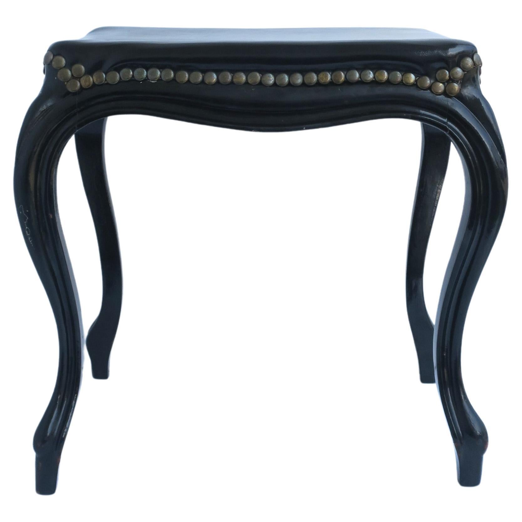 French Black Bench  For Sale