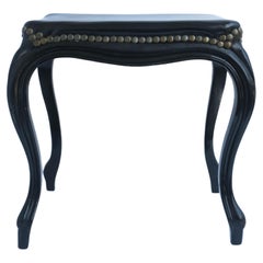 Antique French Black Bench 