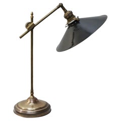 French Black Enamel Brass Table Desk Lights