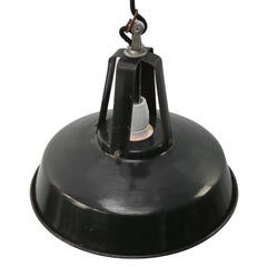French Black Enamel Pendant Lights