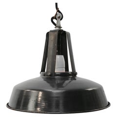 French Black Enamel Pendant Lights