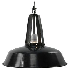 French Black Enamel Pendant Lights