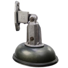 French Black Enamel Vintage Industrial Factory Sconce Wall Light