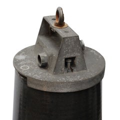 French Black Enamel Vintage Industrial Pendant Light