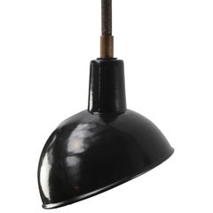 French Black Enamel Vintage Industrial Sconces Wall Lights