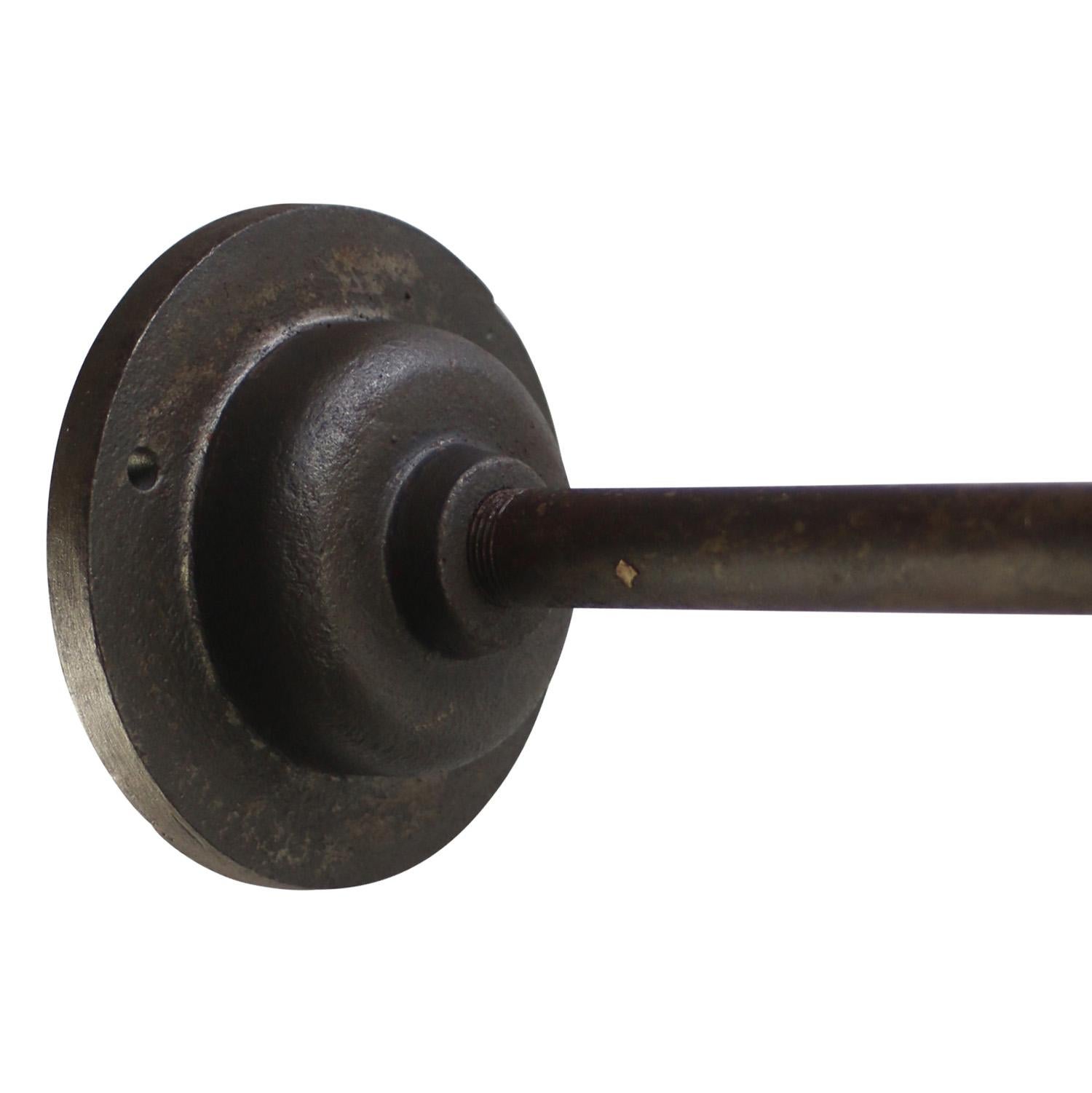 20th Century French Black Enamel Vintage Industrial Sconces Wall Lights For Sale