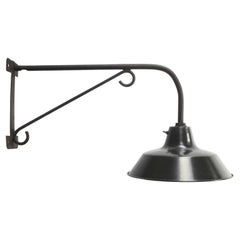 French Black Enamel Vintage Industrial Street Wall Lights