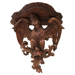 Antique French Black Forest Eagle Wall Bracket circa 1900