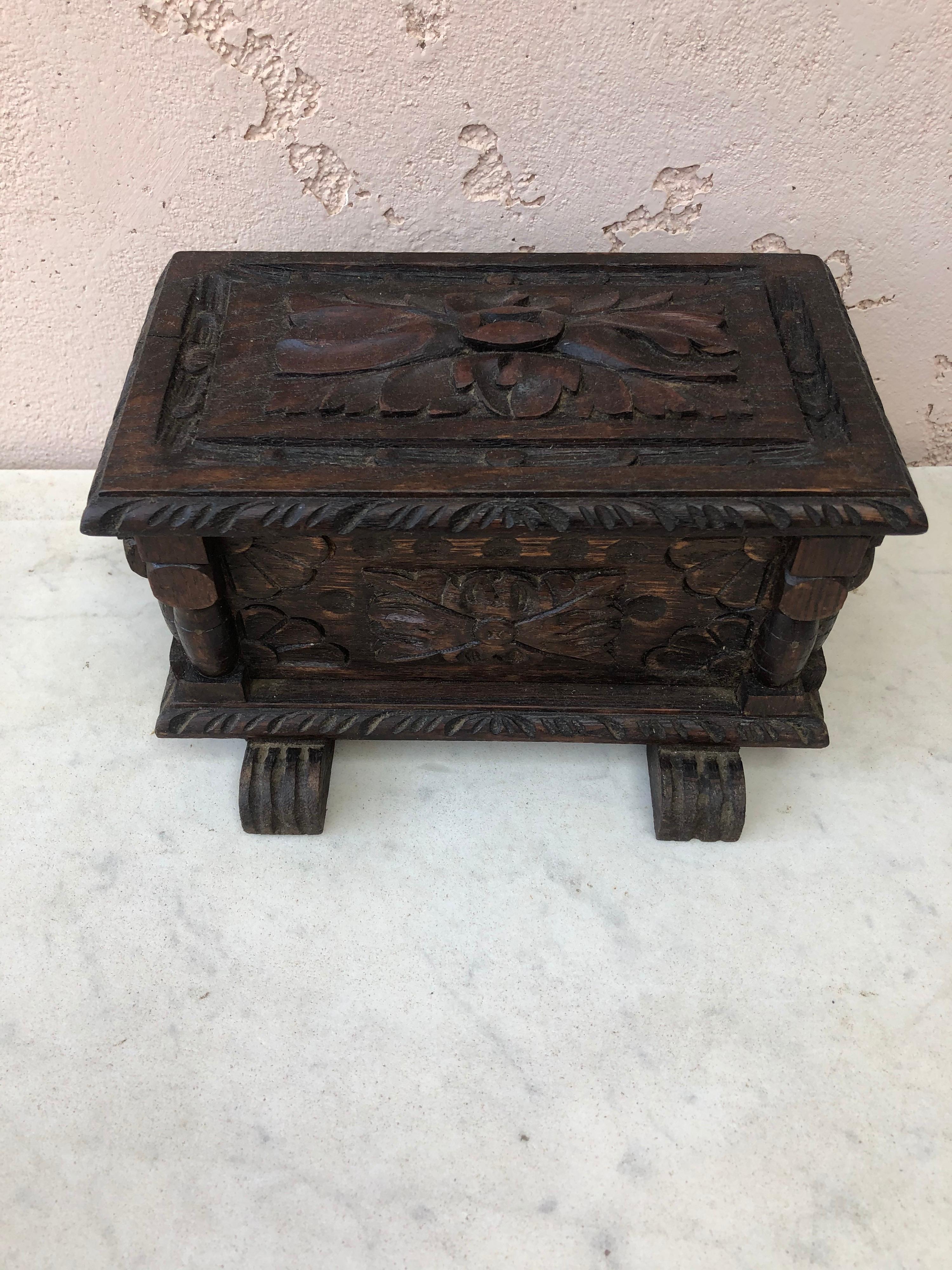 French Black Forest wood box, circa 1900,
Possibly a jewel box.