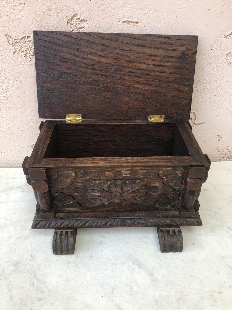 French Black Forest Wood Box, Circa 1900 In Good Condition For Sale In Austin, TX