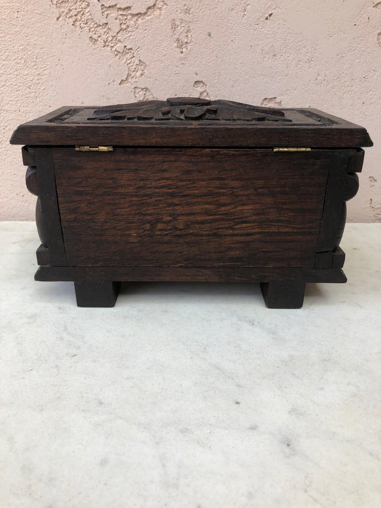 French Black Forest Wood Box, Circa 1900 For Sale 1